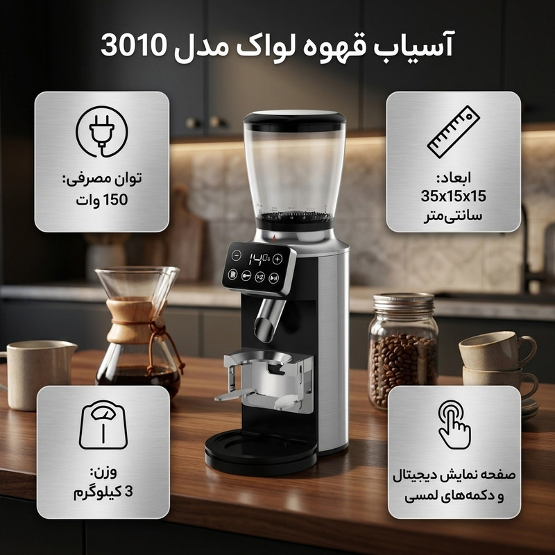 آسیاب قهوه لواک مدل 3010