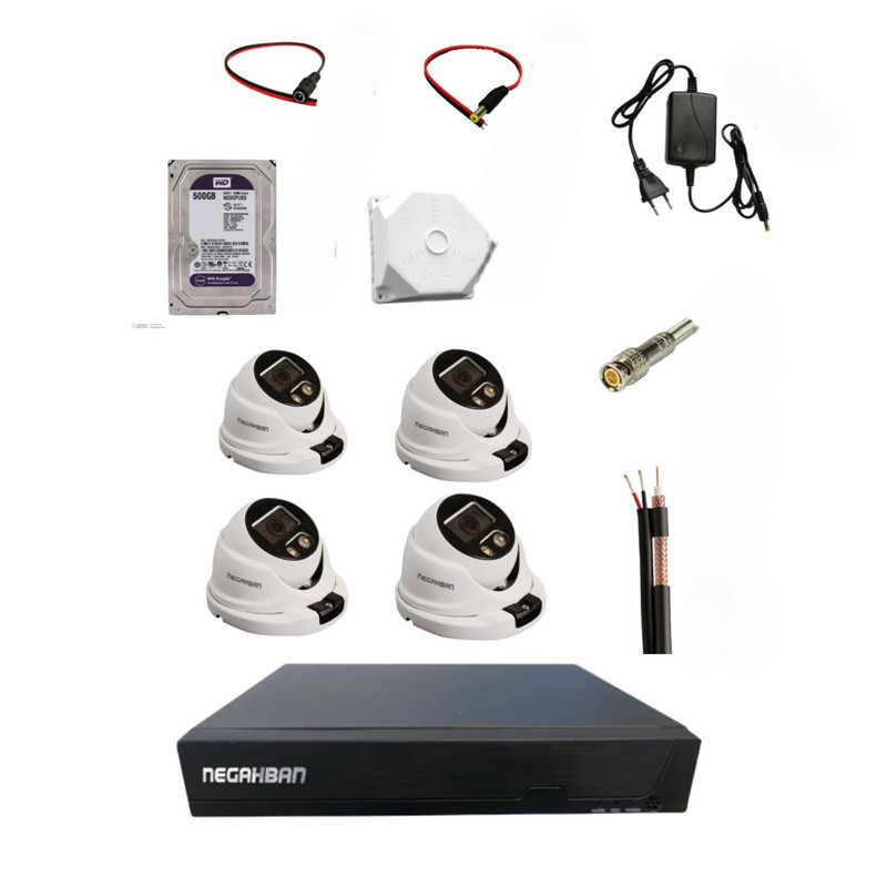 پکیج دوربین مداربسته 4 عدد دام مدل DN-842-X33