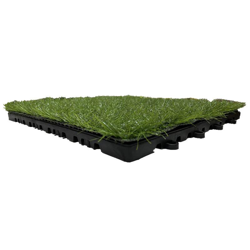 کفپوش مدل تایل چمن مصنوعی زمرد سایز 30x30 سانتی متر