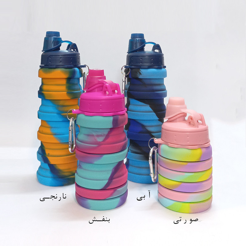 قمقمه مدل سلیکونی تاشو کد SLIC 88 گنجایش 0.5 لیتر