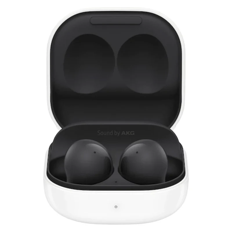هدفون بلوتوثی سامسونگ مدل Galaxy Buds 2 با نویز کنسلینگ فعال (ANC)، درگاه شارژ USB Type-C، دارای میکروفون داخلی و دو میکروفون خارجی، مقاوم در برابر رطوبت و عرق