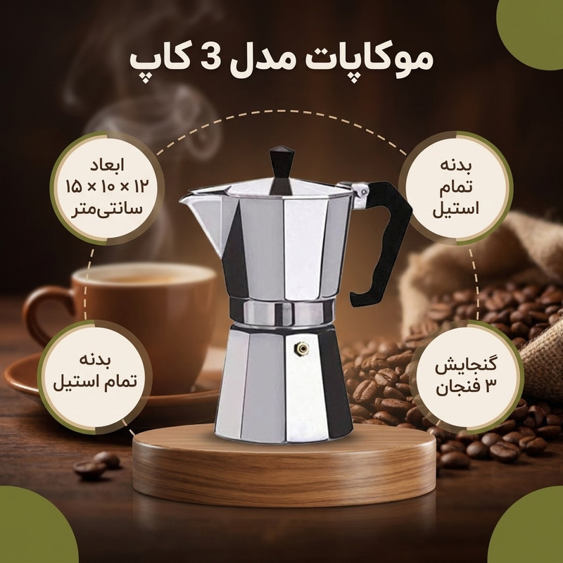 موکاپات مدل 3 کاپ
