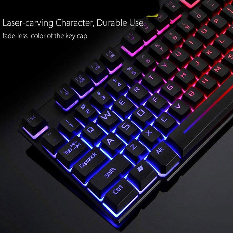 کیبورد و ماوس گیمینگ لایماید مدل GTX300-PINK VERSION، سوییچ ممبران، Full-Size، نورپردازی LED RGB
