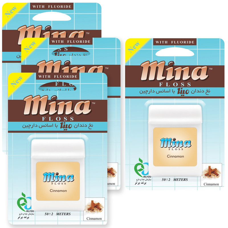 نخ دندان مینا مدل Cinnamon بسته 4 عددی