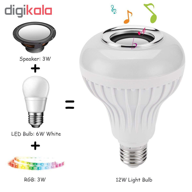 لامپ و اسپیکر بلوتوث هوشمند کد Smart LED Music Bulb