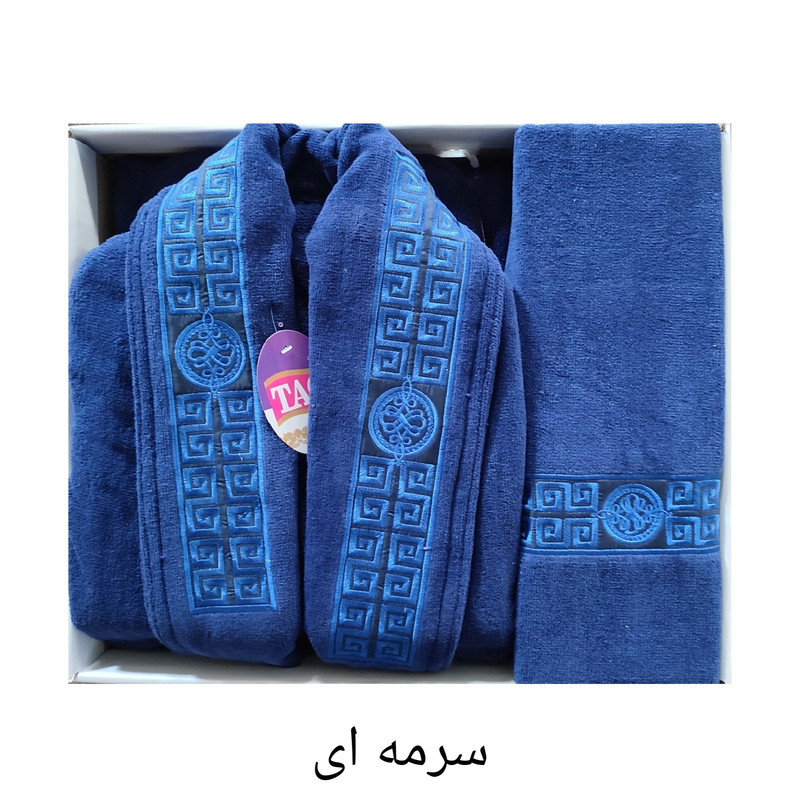 سرویس حوله پالتویی 4 تکه تاچ طرح love سایز 125
