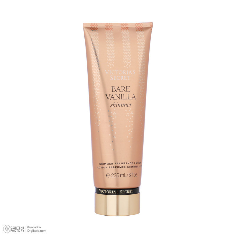لوسیون بدن ویکتوریا سکرت مدل Bare Vanilla حجم 236 میلی‌لیتر با خاصیت مرطوب‌کنندگی، حاوی پارافین مایع و عصاره برگ آلوئه‌ورا