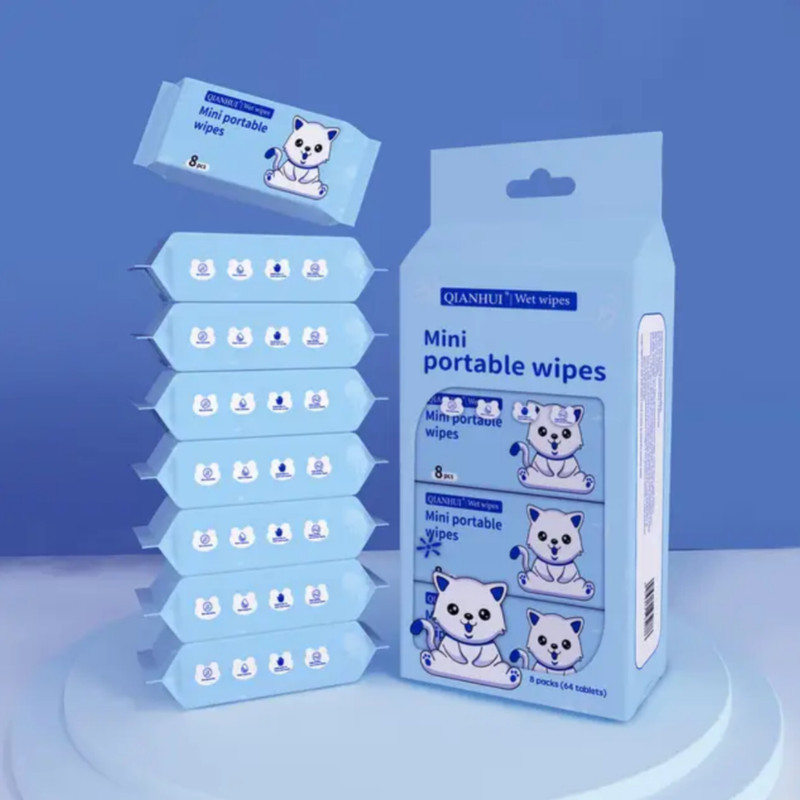 دستمال مرطوب مدل Mini بسته ۸ عددی