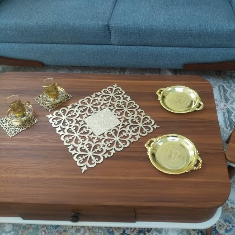 رومیزی طرح نیلوفر کد 22cm