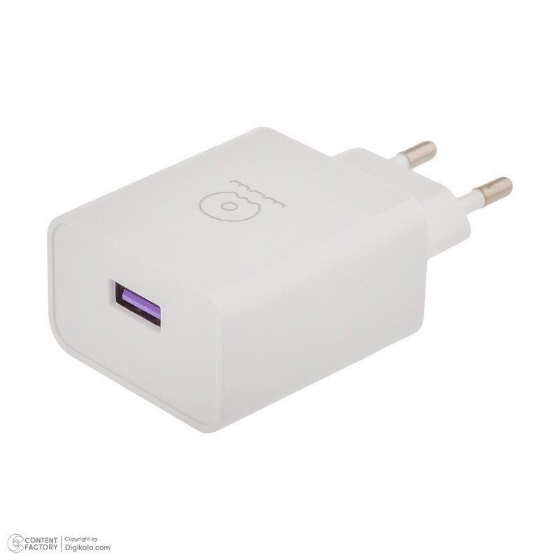 شارژر دیواری 18 وات دبلیو یو دبلیو مدل T95 به همراه کابل USB به USB-C طول 1 متر