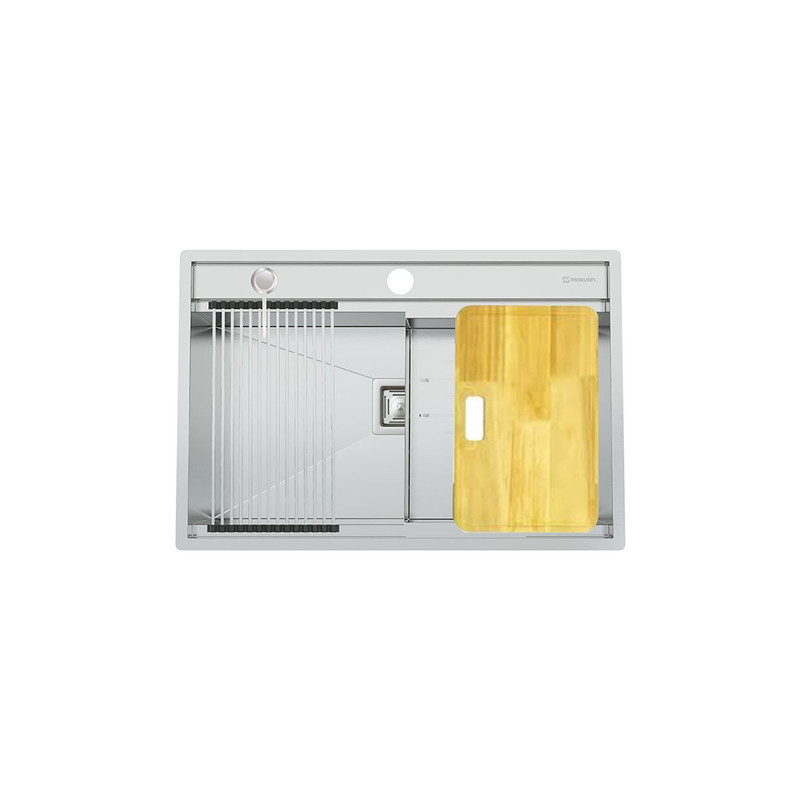سینک ظرفشویی استیل توکار یک لگنه مکوان مدل MS74-Smart