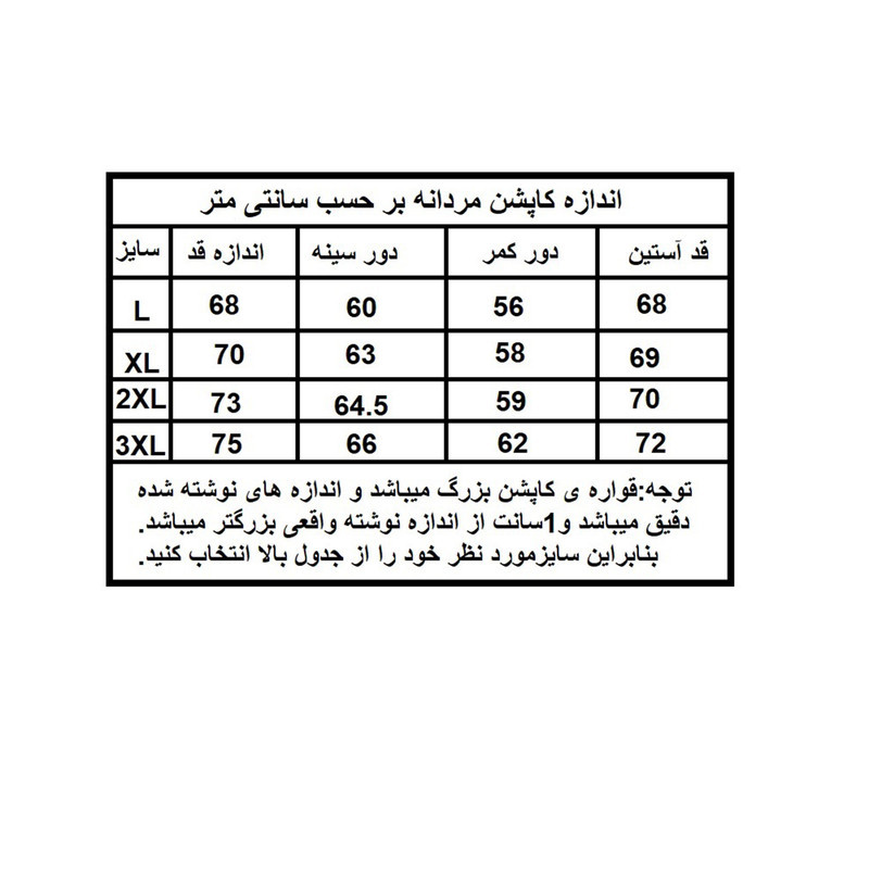 کاپشن بهاره مردانه مدل دورو