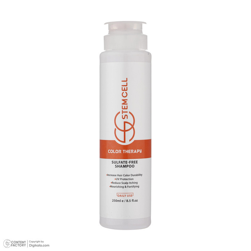 شامپو مو استم سل مدل Sulfate Free مناسب موهای رنگ شده و هايلايت شده حجم 250 ميلی ليتر