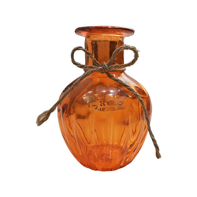 گلدان دکوری شیشه‌ای طرح مروارید با ابعاد 10×10×14 سانتی‌متر و وزن 200 گرم
