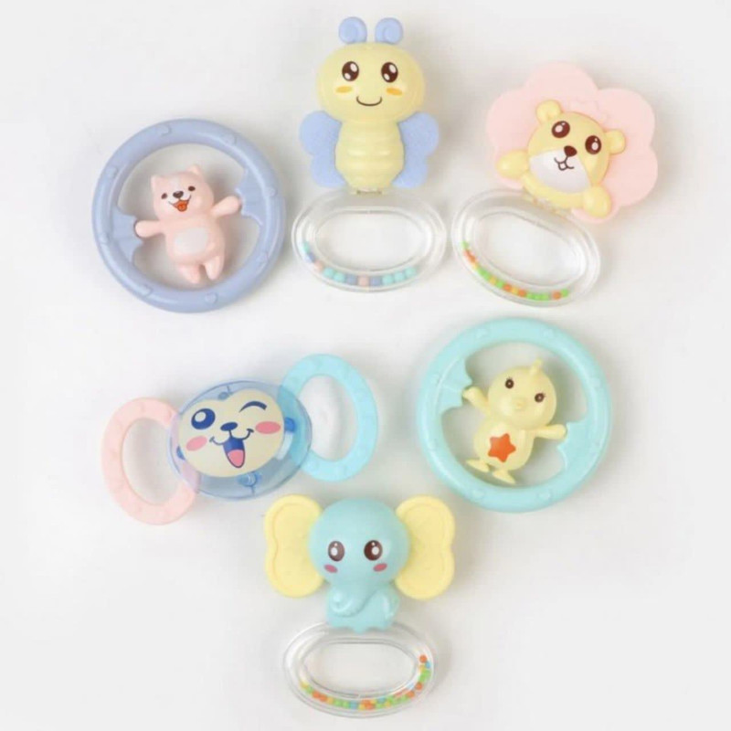 جغجغه ناب سل مدل هانگر مجموعه 6 عددی کد BABY RATTLES  HANGER HAPPY WORLD