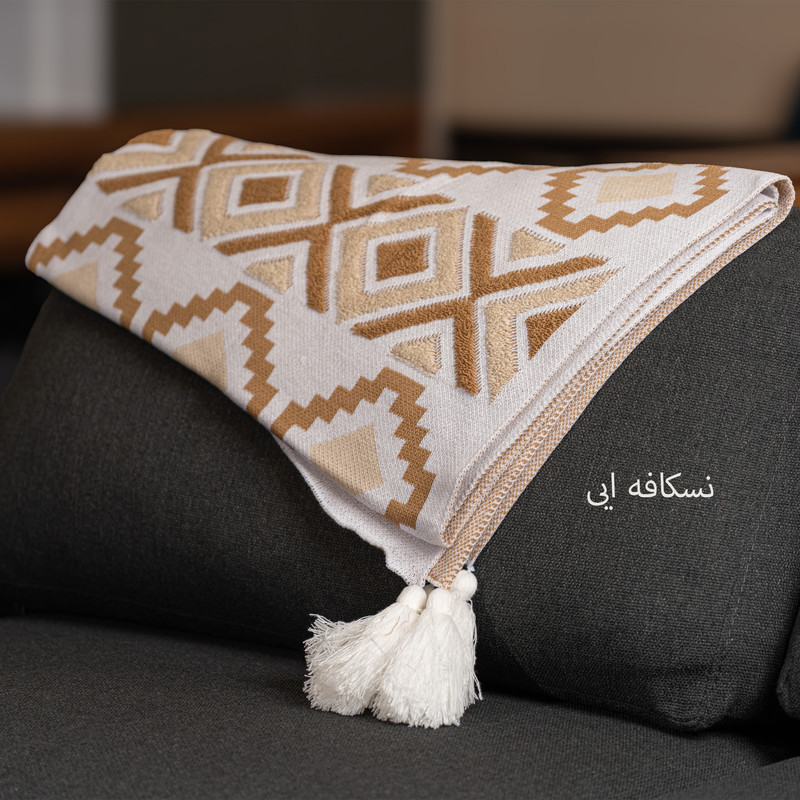 شال مبل طرح پانچ سایز 180×140 سانتی متر