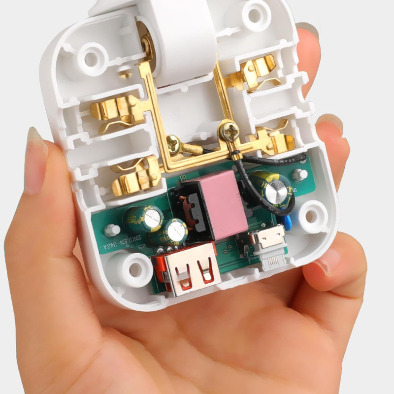 چندراهی برق مدل تاشو 4in1 W USB & type c