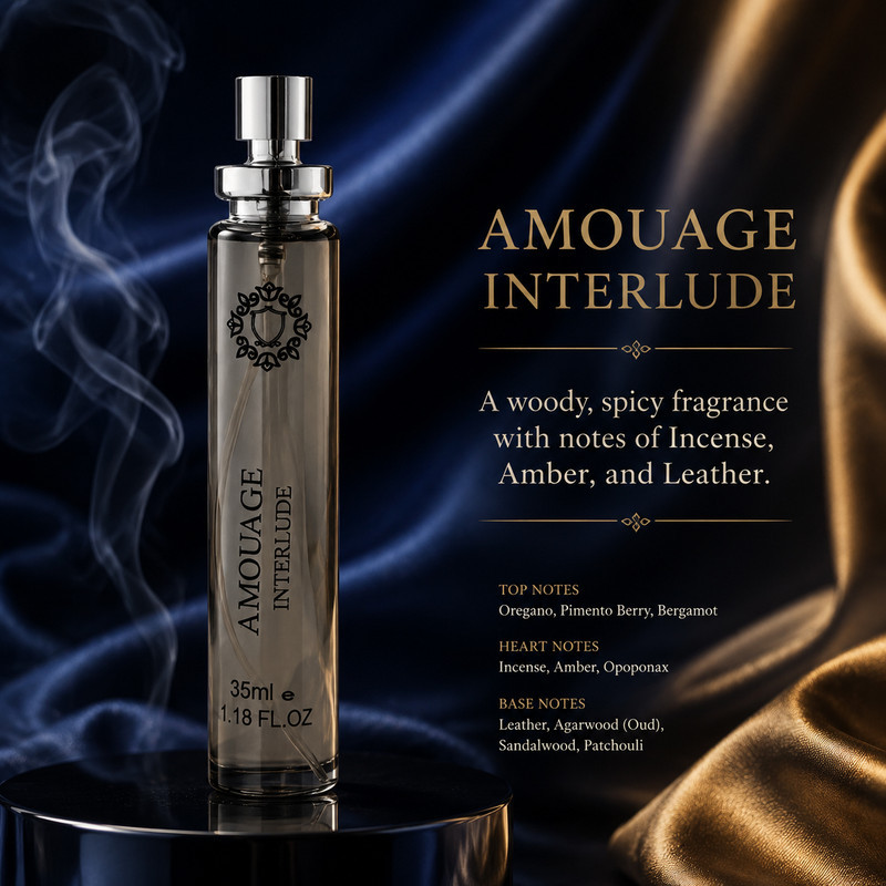 ادو پرفیوم مردانه هارلینگن مدل Amouage Interlude با رایحه گرم حجم 35 میلی لیتر