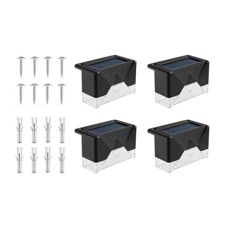 چراغ پارکی خورشیدی  طرح لب پله ای مدل SOLAR DECK LIGHTS مجموعه 12 عددی