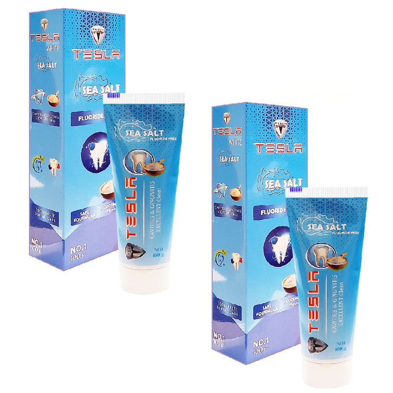 خمیر دندان تسلا مدل  Sea Salt وزن 100 گرم مجموعه 2 عددی