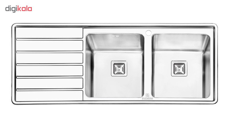 سینک ظرفشویی پرنیان استیل کد Ps 1214 توکار