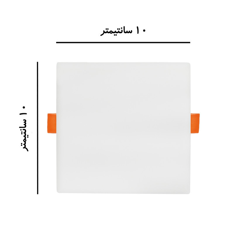 پنل سقفی 12 وات ماورا مدل فول لایت توکار فنر متغییر بسته دو عددی
