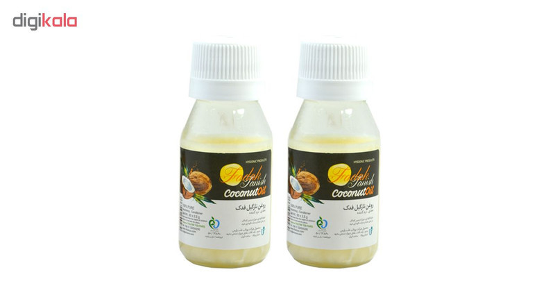 روغن نارگیل فدک مدل coconut oil حجم 50 میلی لیتر مجموعه 2 عددی