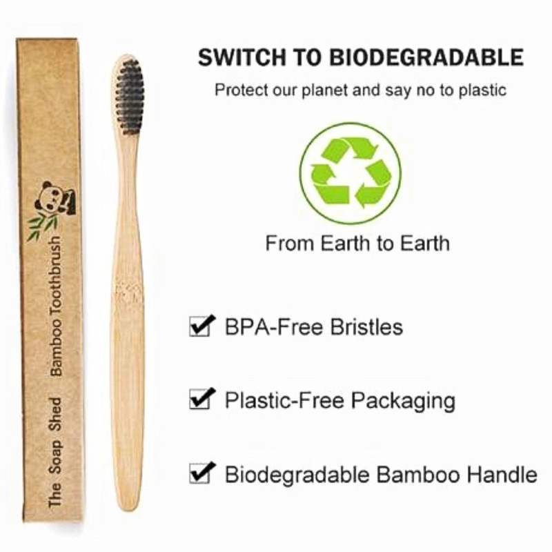 مسواک مدل Bamboo با برس متوسط