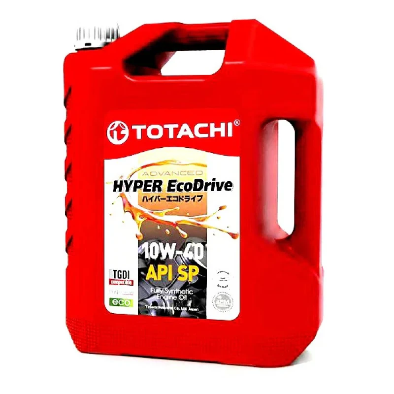 روغن موتور خودرو بنزینی، توربوشارژ، هیبریدی، تنفس طبیعی توتاچی مدل Hyper Eco Drive 10w-40  SP 10W-40 حجم 4 لیتر