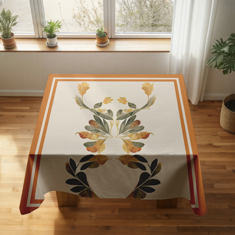 رومیزی ریحانلوکس مدل پاییزی کد RH133 سایز 97x97 سانتی‌متر