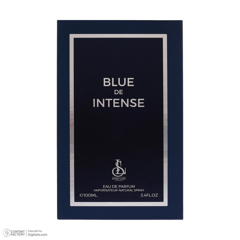 ادو پرفیوم مردانه اسپرینگ لیلیز مدل  Blue De Intense با رایحه خنک حجم 100 میلی لیتر