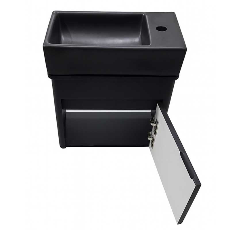 ست کابینت و روشویی مدل اطلس مشکی C45