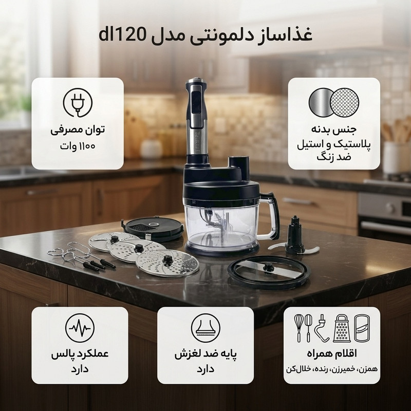 غذاساز دلمونتی مدل dl120