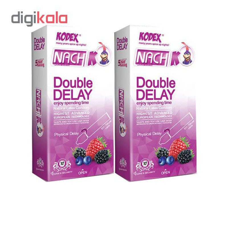 کاندوم تاخیری دوبل ناچ کدکس مدل Double Delay دو بسته 10 عددی