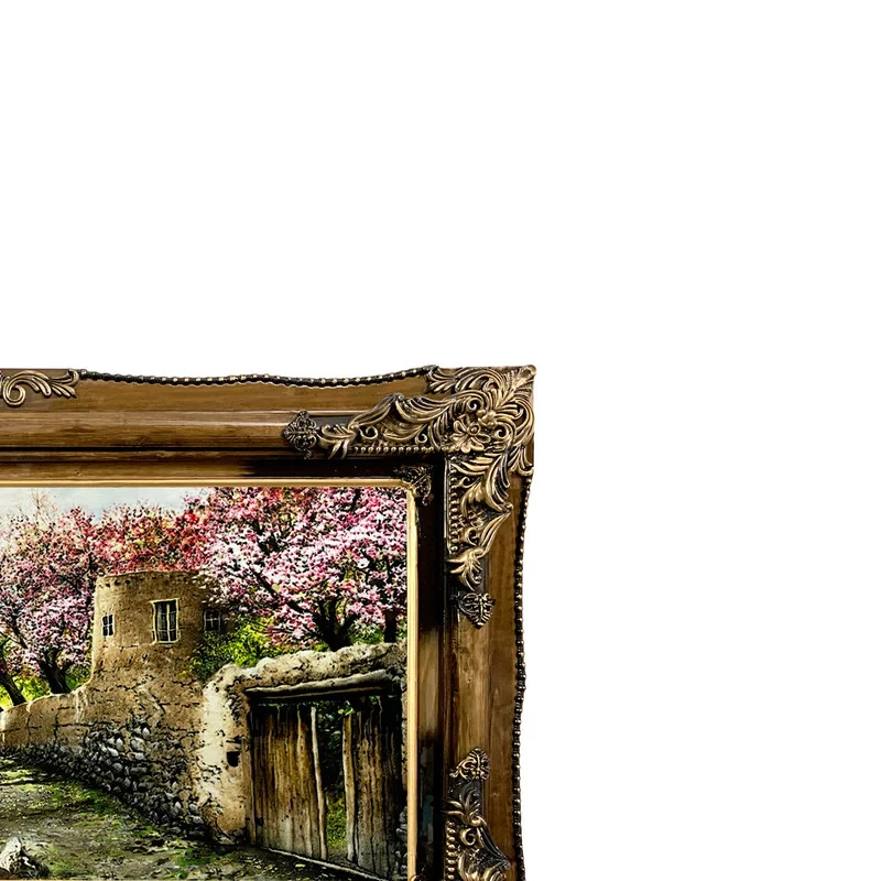 تابلو فرش ماشینی طرح دستبافت مدل کوچه قدیمی کد 7513
