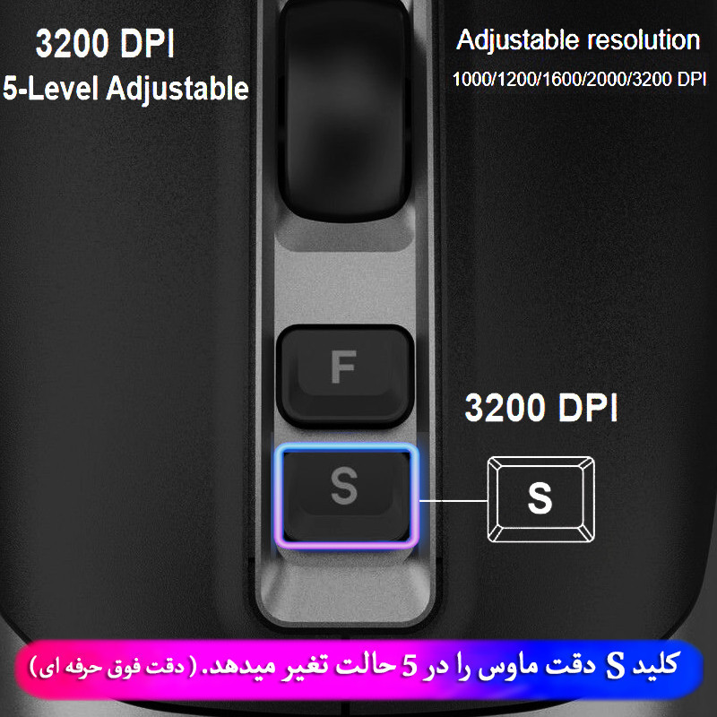 ماوس بی سیم ای فورتک مدل FSTYLER-FG-5O-S-PLUS-SILENT