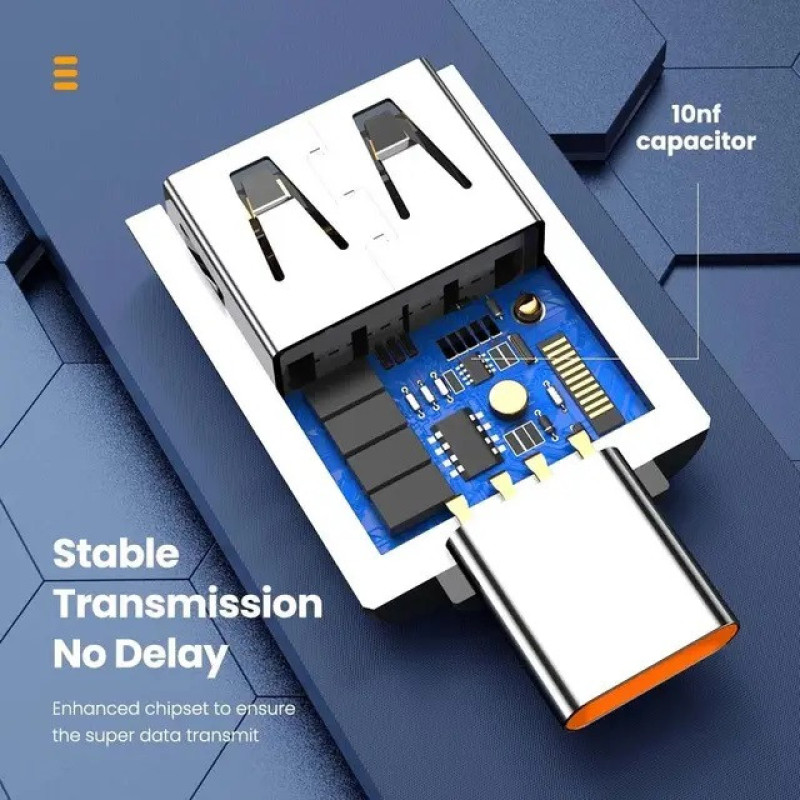 مبدل USB-C به USB 3.0 مدل OTG-6A-120W
