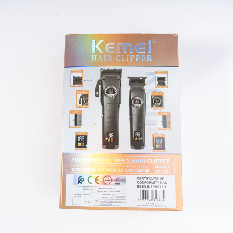 ماشین اصلاح موی سر و صورت کیمی مدل KM-1827 بسته 2 عددی