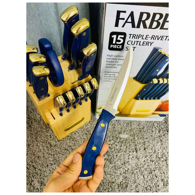 سرویس چاقو آشپزخانه 15 پارچه مدل Farberware