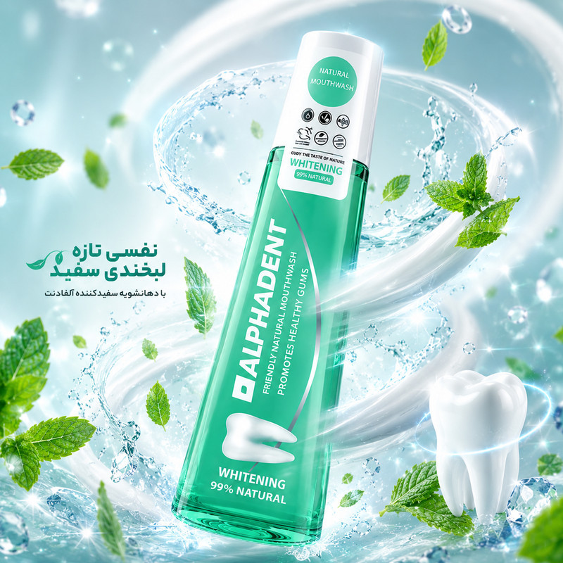 دهان شویه آلفادنت مدل WHITENING 2 حجم 400 میلی لیتر مجموعه 2 عددی