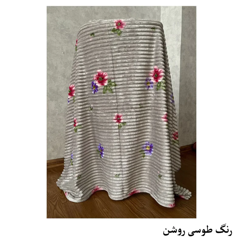 پتو مسافرتی 1 نفره هنرمند مدل بابونه سایز 200x160 سانتی‌متر