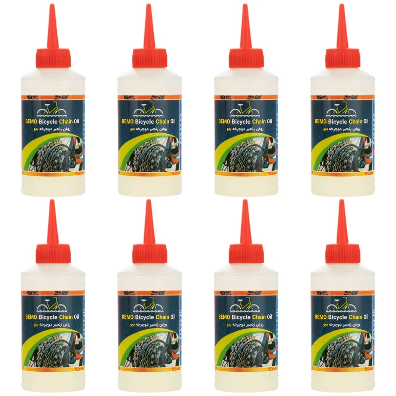 روغن زنجیر دوچرخه بمو مدل A200 حجم 80 میلی لیتر بسته 8 عددی