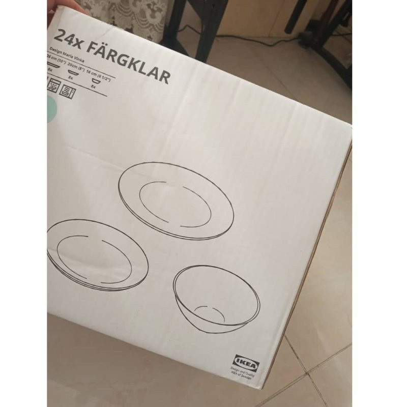 سرویس غذاخوری ایکیا 3 پارچه مدل FARGKLAR کد 22610
