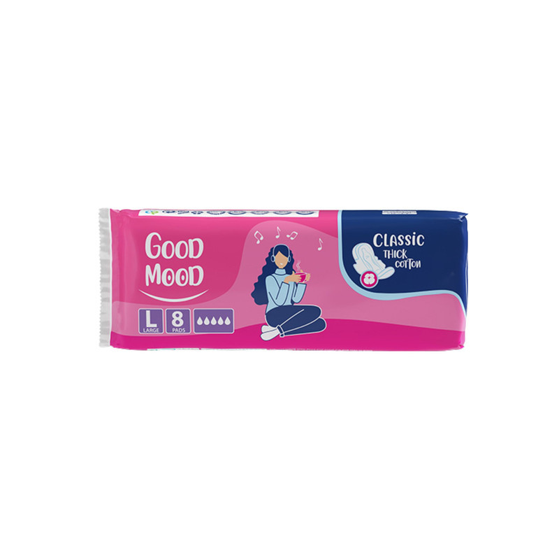 نوار بهداشتی بالدار ضخیم روز و شب گود مود مدل classic سایز بزرگ 2 بسته 8 عددی