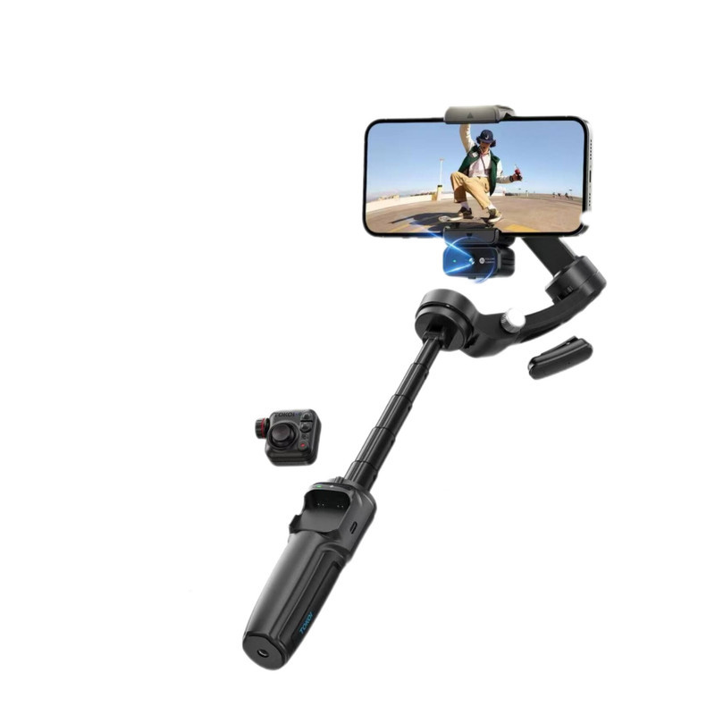 گیمبال و استابیلایزر هوشمند توکی مدل M06 AI 3-Axis به همراه دوربین دنبال کننده و میکروفون و فلش