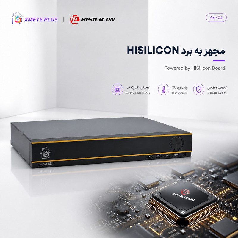 ضبط کننده ویدیویی ایکس می پلاس مدل 8008-hisilicon-xvr-xmeye plus