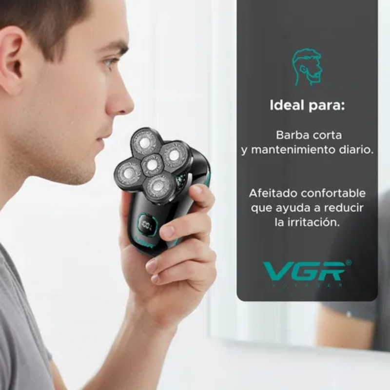 ماشین اصلاح موی سر و صورت شارژی وی جی ار مدل V-304