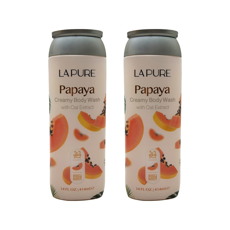 شامپو بدن لپیور مدل Papaya حجم 414 میلی لیتر مجموعه 2 عددی