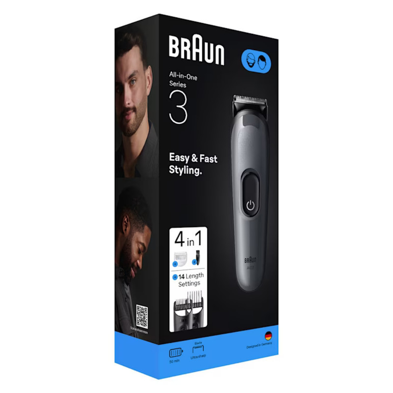 ماشین اصلاح موی سر و صورت شارژی براون مدل series 3 AIO3500