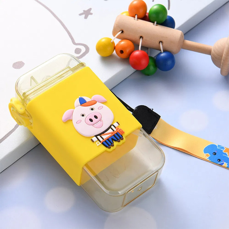 قمقمه کودک مدل نی دار طرح خوک کد BOBO193 گنجایش 0.200 لیتر